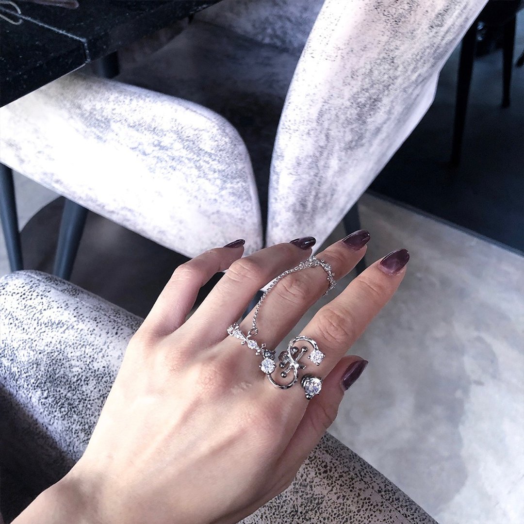 Dallar Jewelry - Alphabet S Ring - 戒指 - 贵金属 白色