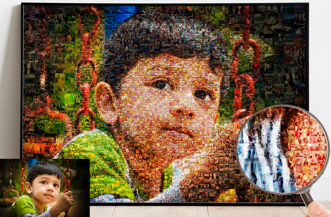 Photomosaic - 婚礼打印婚礼拼贴艺术打印个性化婚礼照片 - 海报/装饰画/版画 - 其他材质 