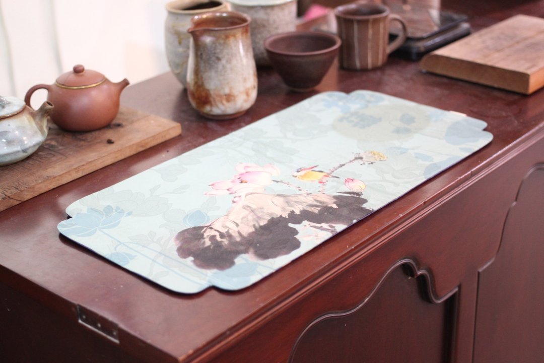 【沐春生活】荷塘 双面图案 长方形餐垫 干泡垫 24*48cm - 餐垫/桌巾 - 棉 