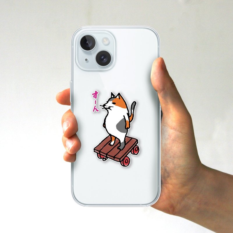 智慧型手机外壳，猫，透明 - 手机壳/手机套 - 塑料 透明