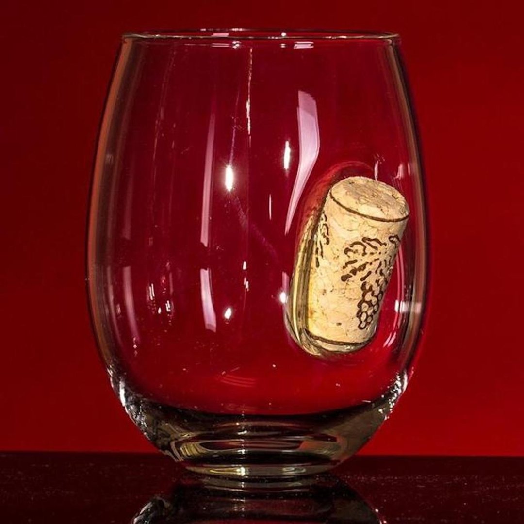【品味时尚】STUCK IN GLASS 玻璃红酒杯 - 软木塞款 - 酒杯/酒器 - 玻璃 