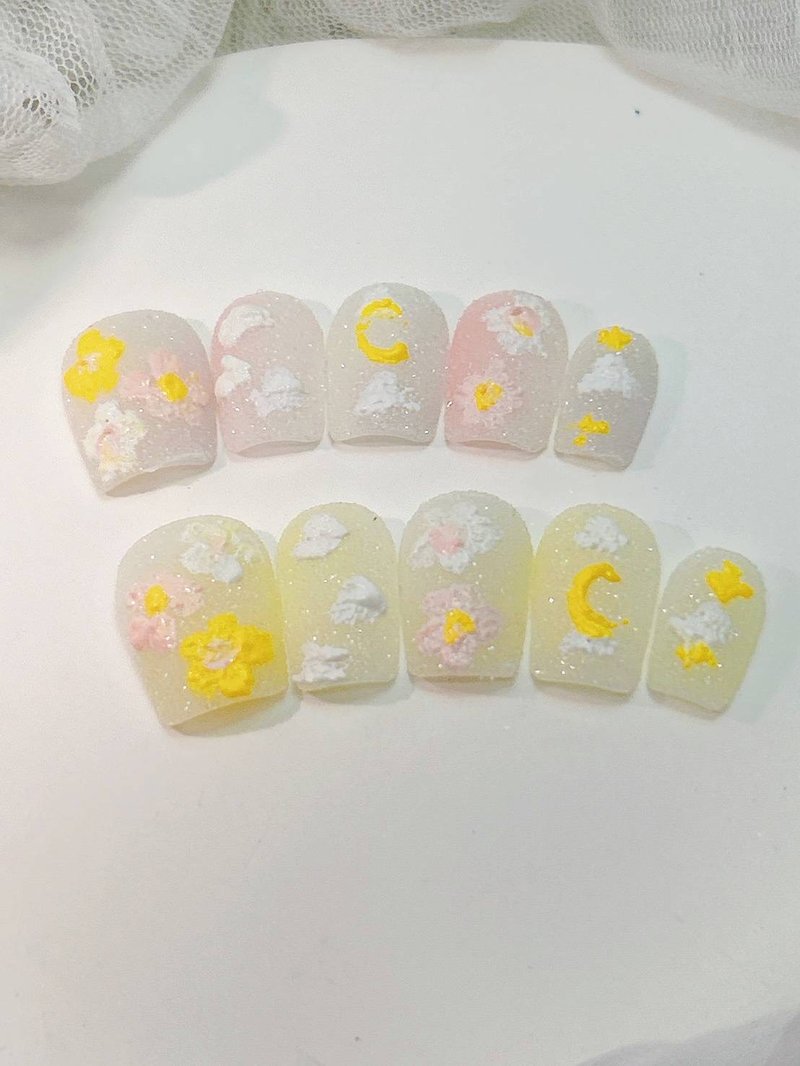 【JIA】月色花雾穿戴甲-M款 - 其他 - 塑料 黄色