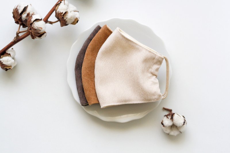 口罩套 布口罩 搭配医疗口罩或滤材使用 - 口罩 - 其他材质 咖啡色