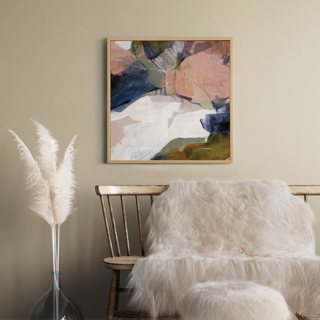 梦境 • 玫粉 - 布置/方形挂画/家居布置/抽象画/民宿挂画/粉色 - 海报/装饰画/版画 - 棉 多色