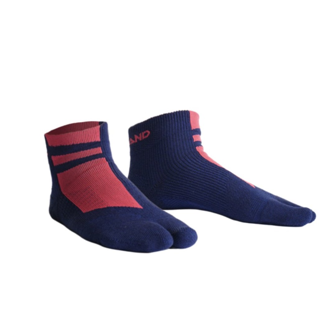 【FOOTLAND】MA耐适型短筒二趾袜 蓝红 - 露营用品 - 羊毛 多色
