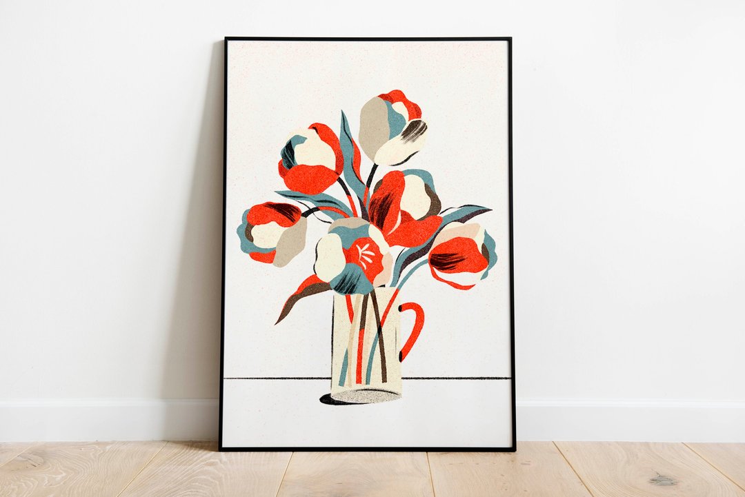 郁金香| A4小海报 | - 海报/装饰画/版画 - 纸 红色