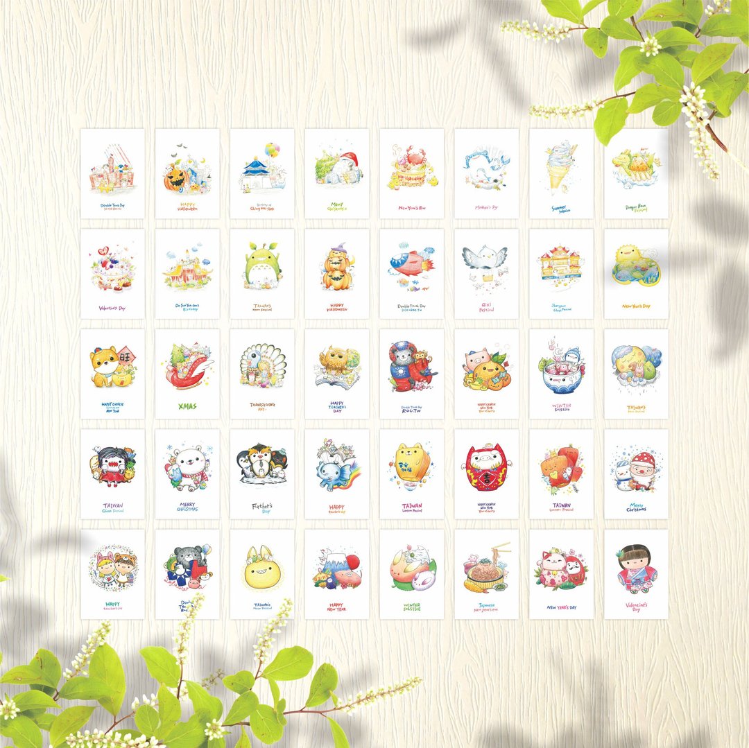 【台湾节庆综合包】 明信片 - 40张入 - 卡片/明信片 - 纸 