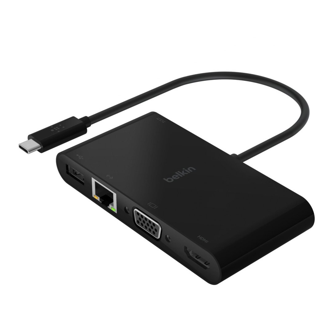 Belkin - USB-C 多媒体 + 充电转接器 (100 W) - 充电宝/传输线 - 其他材质 黑色