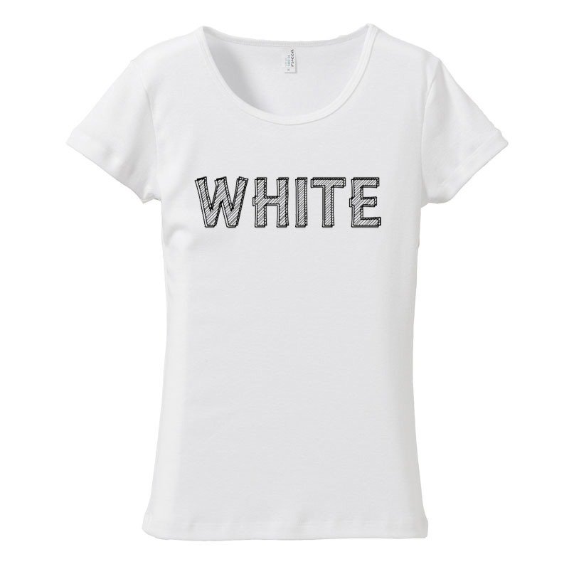 [レディースTシャツ] white - 女装 T 恤 - 棉．麻 白色