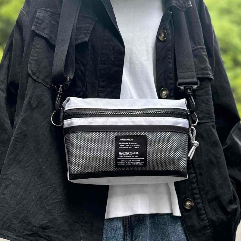 抗雨防水尼龙肩背包 　白色的 - 侧背包/斜挎包 - 尼龙 白色