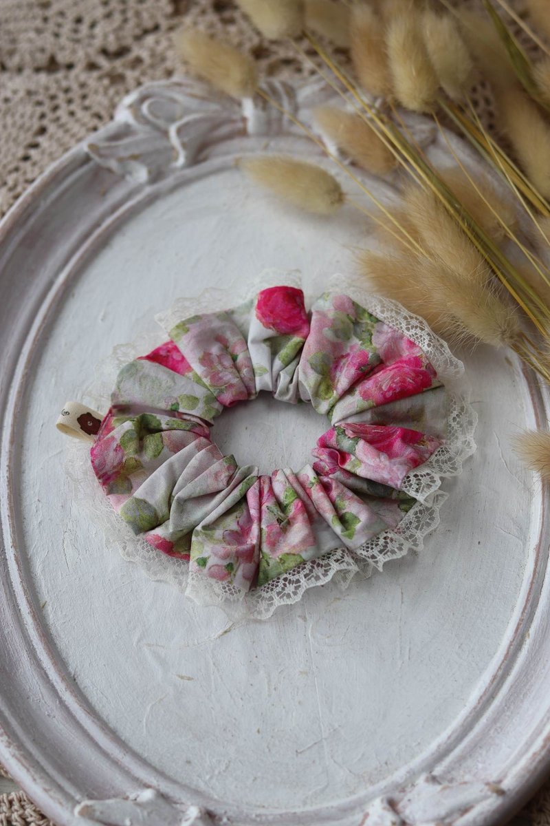 复古蕾丝棉布手作大肠发圈发饰发绳头饰 - 发饰 - 棉．麻 