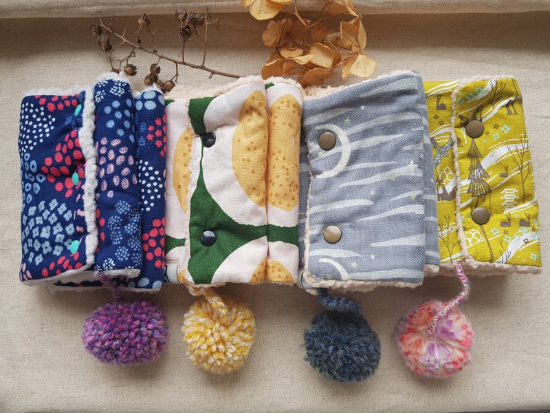 【女子购物宣言】孩子的暖暖软绵绵脖围/柔软二重纱羔羊绒内里 - 婴儿帽/发带 - 棉．麻 多色