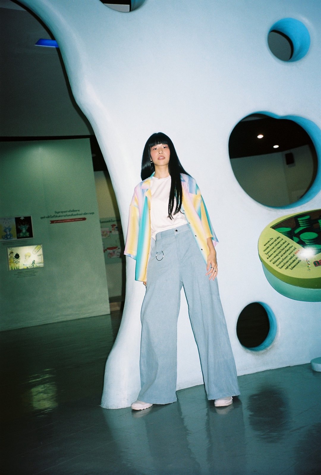 Dot Jeans (Light Blue) - 女装上衣 - 棉．麻 蓝色