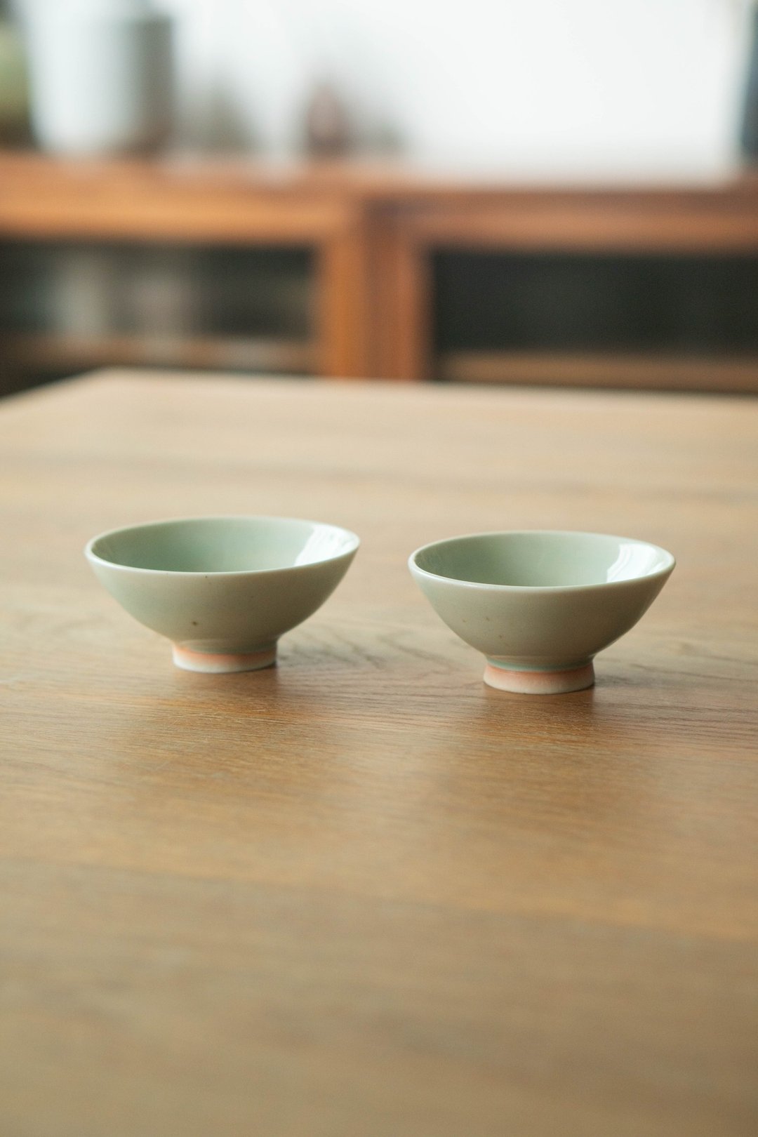 青瓷阔口小茶杯 - 茶具/茶杯 - 瓷 绿色