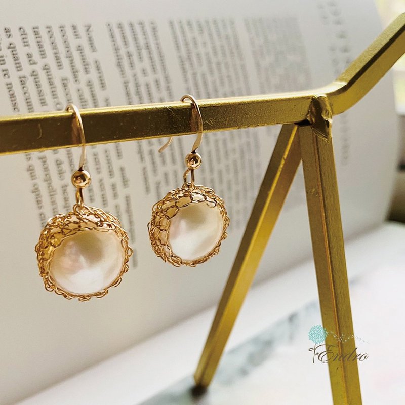 ENDRO ACC 特米斯珍珠耳环 - 耳环/耳夹 - 珍珠 白色