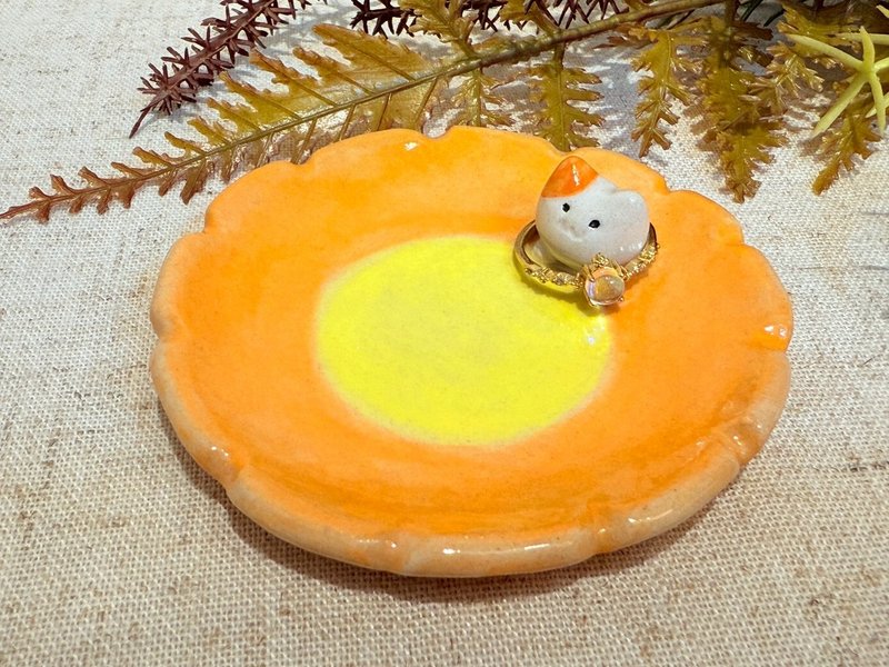 森林小花盘-猫咪 - 其他 - 陶 橘色