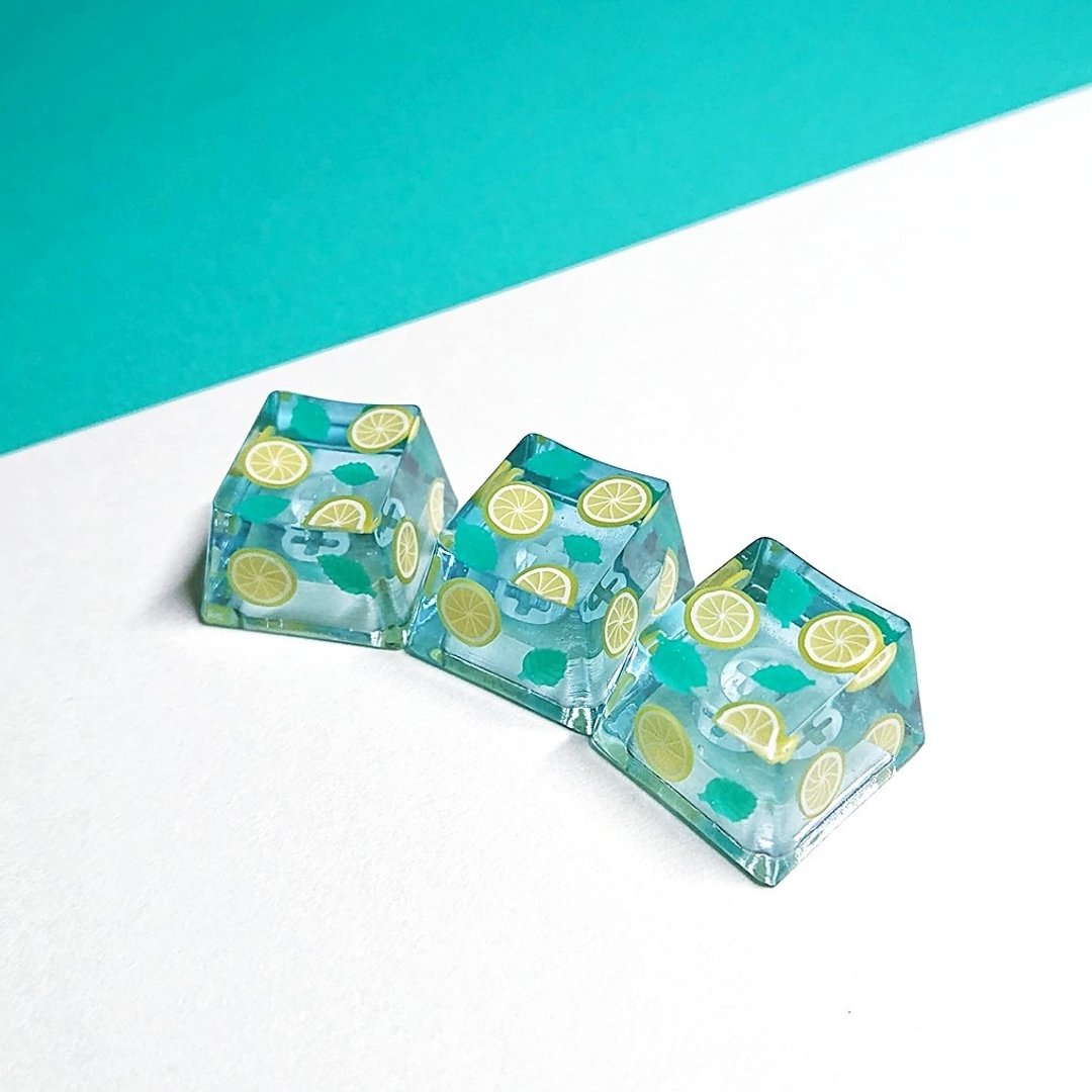 柠檬薄荷键帽（1个） - 电脑配件 - 树脂 绿色