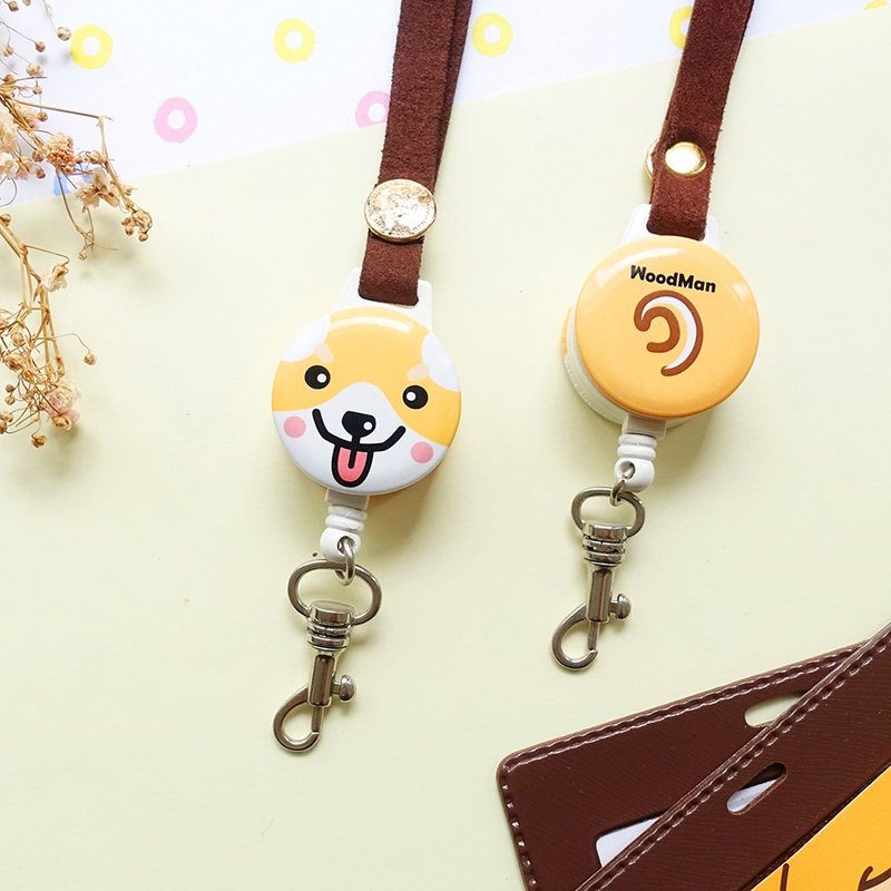 柴犬,戴式伸缩票卡夹(双面图案) - 证件套/卡套 - 塑料 