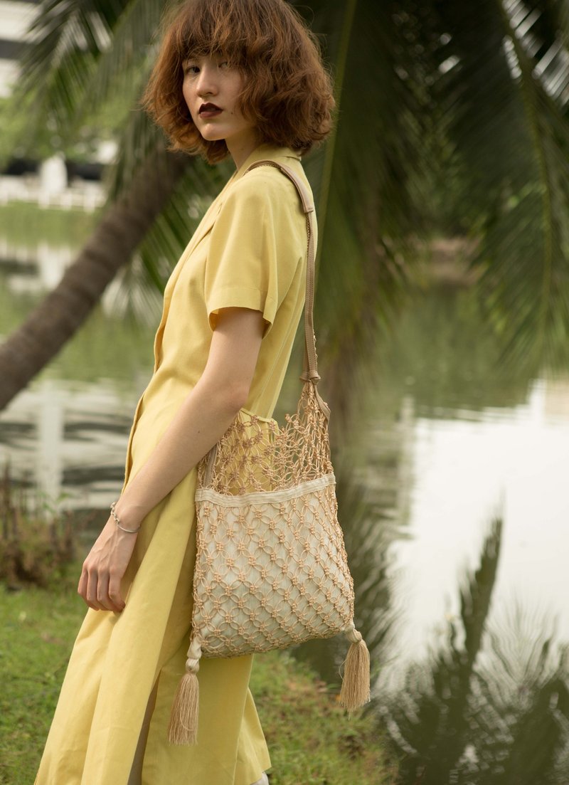 VANILLA NITTO TOTE - 手提包/手提袋 - 棉．麻 卡其色