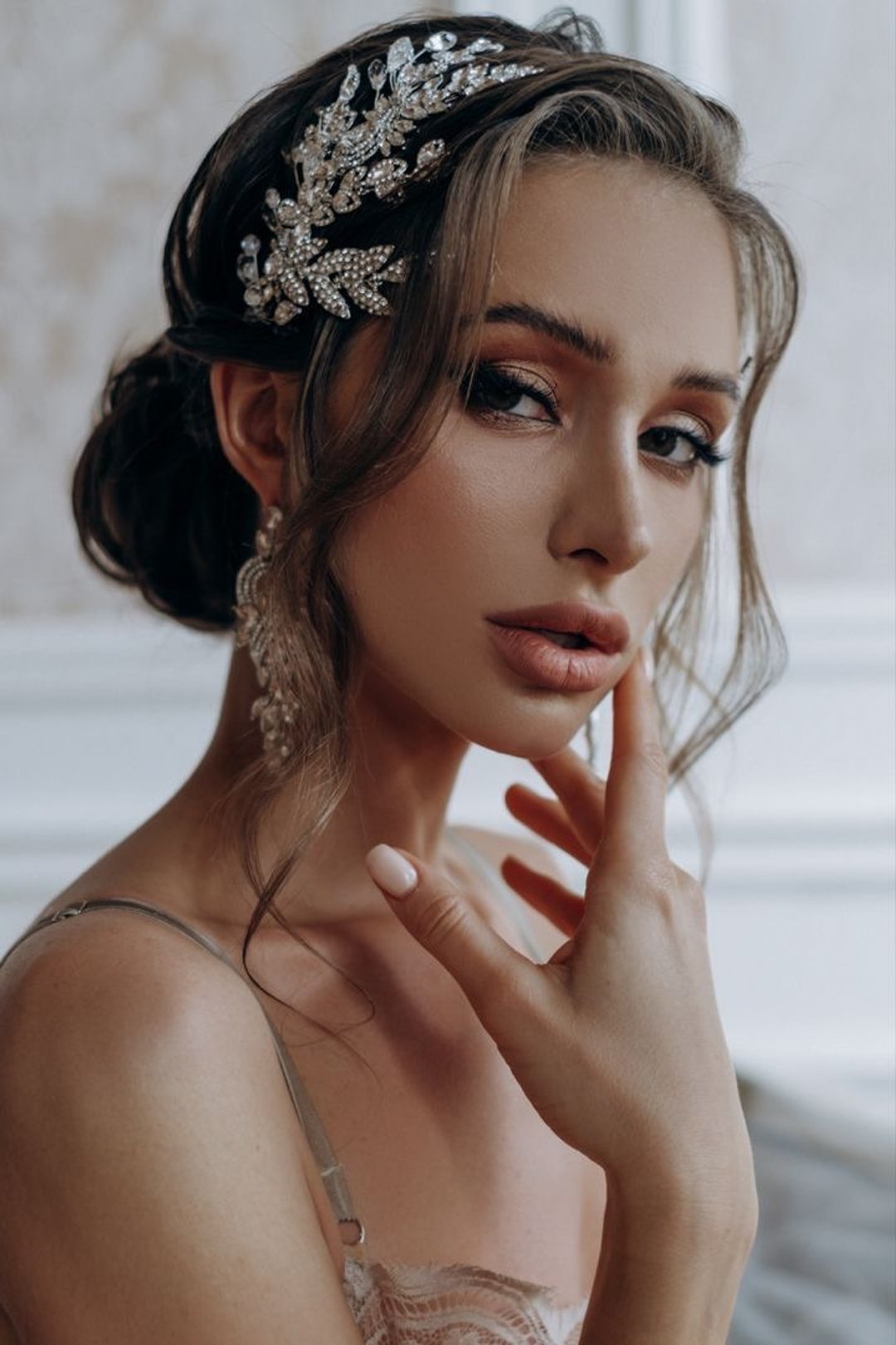 Silver Bridal Hairpiece, Pearl Tiara, Crystal Headpiece, Wedding Hair Accessory - 发饰 - 其他金属 银色
