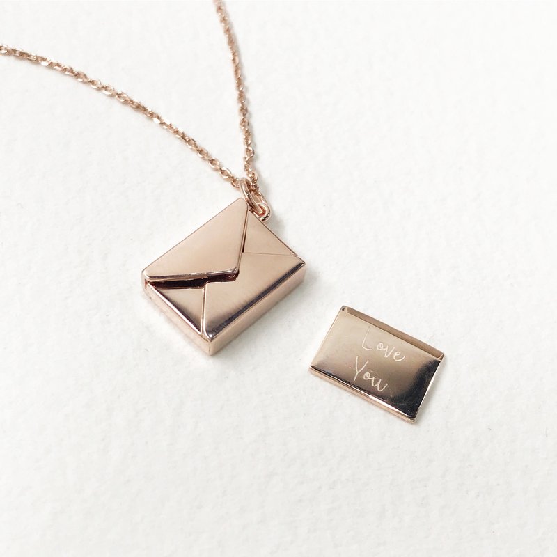 Letter Necklace 小信封项链 | Personalize Gift 定制礼物 - 项链 - 其他金属 银色