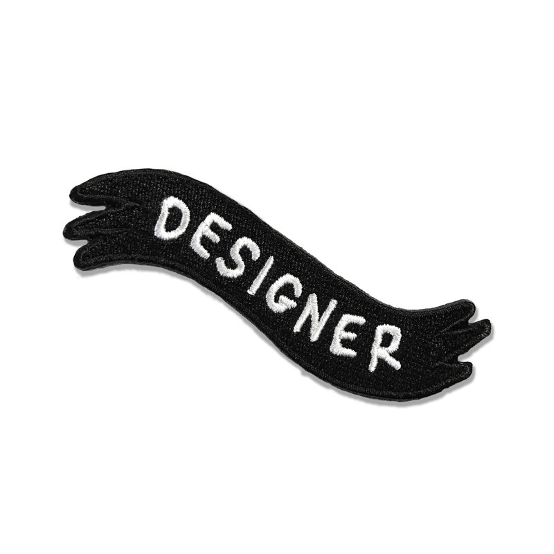 DESIGNER IRON ON PATCH - 其他 - 绣线 黑色