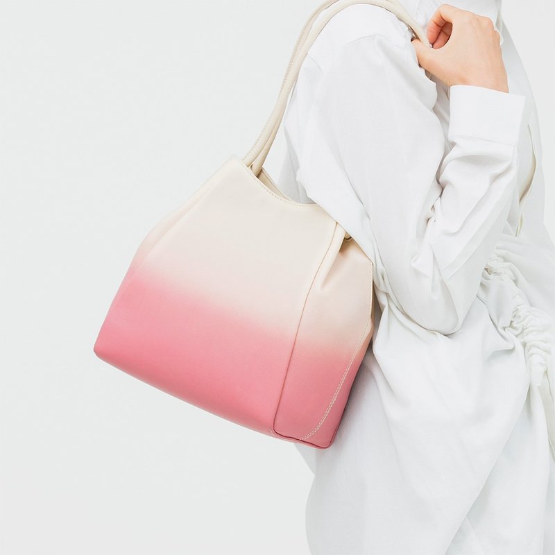 开花 Kaika 手提包 M-樱 - 手提包/手提袋 - 真皮 粉红色