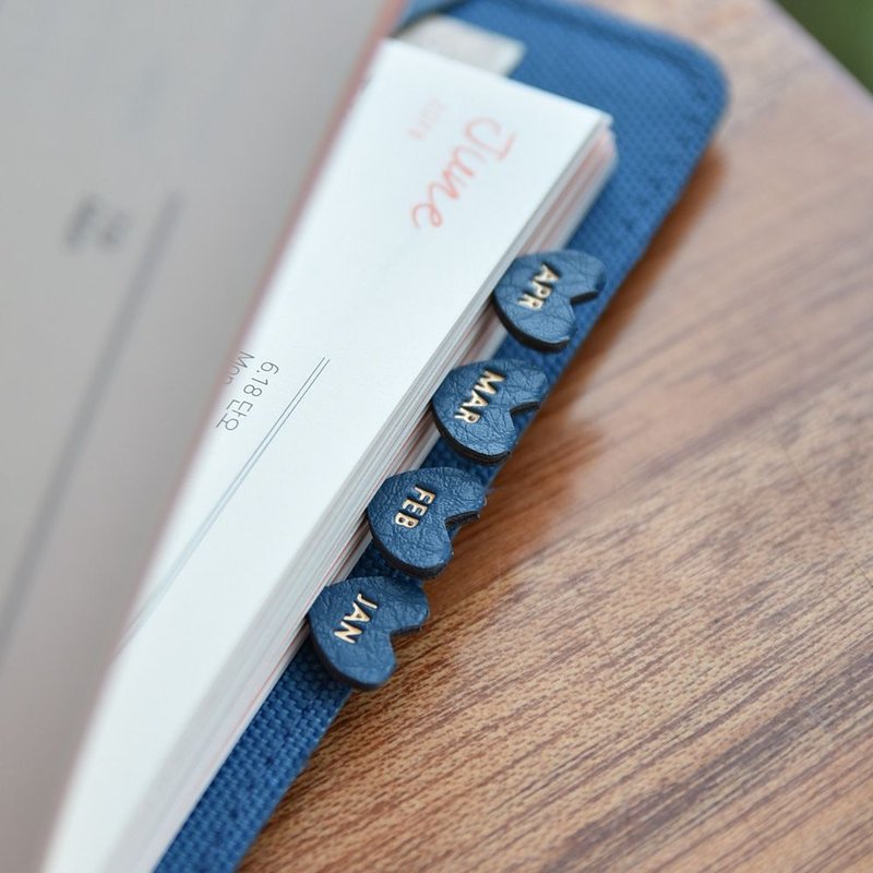 PLEPIC 爱心皮革标签贴-海军蓝,PPC94201 - 贴纸 - 人造皮革 蓝色