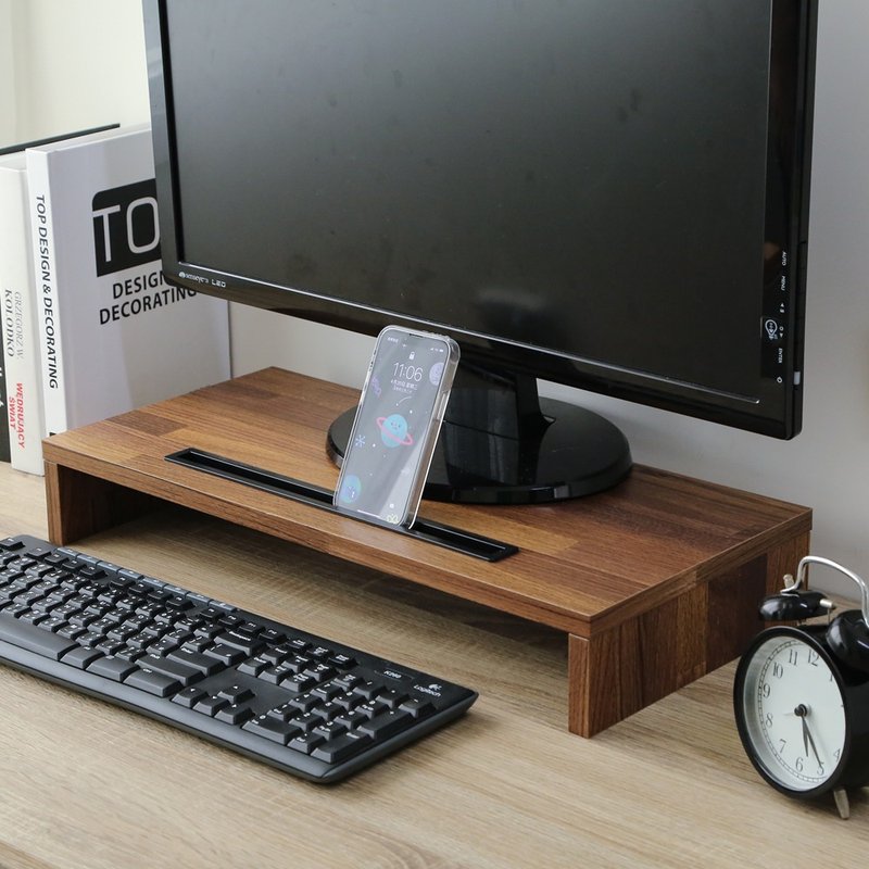 【微慢】MIT独家万用凹槽置物桌上架 屏幕架 办公 收纳 文具 - 置物架/篮子 - 其他材质 咖啡色