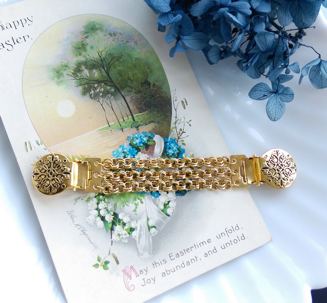 【西洋古董饰品】 AVON SWEATER CLIPS 毛衣夹 老衣夹- M51 - 其他 - 其他金属 金色