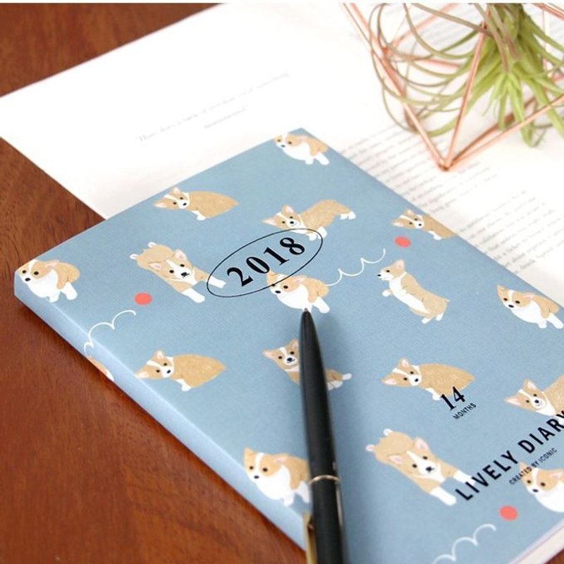 ICONIC 2018青春图腾周志(时效)-科基犬,ICO50770 - 年历/台历 - 纸 蓝色