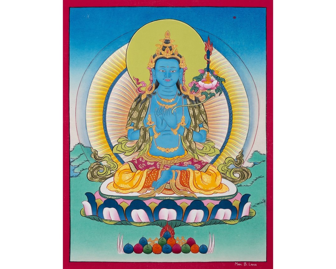 精美的虚空藏菩萨唐卡画  拥抱天界智慧 - 墙贴/壁贴 - 其他材质 多色