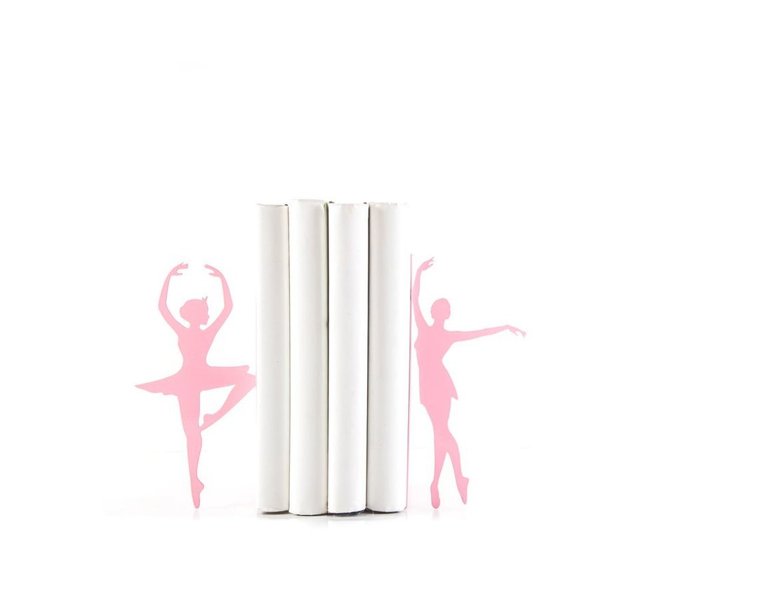 Pink Metal Bookends Ballerinas // Passé simple // Ballet Nursery theme - 摆饰 - 其他金属 粉红色