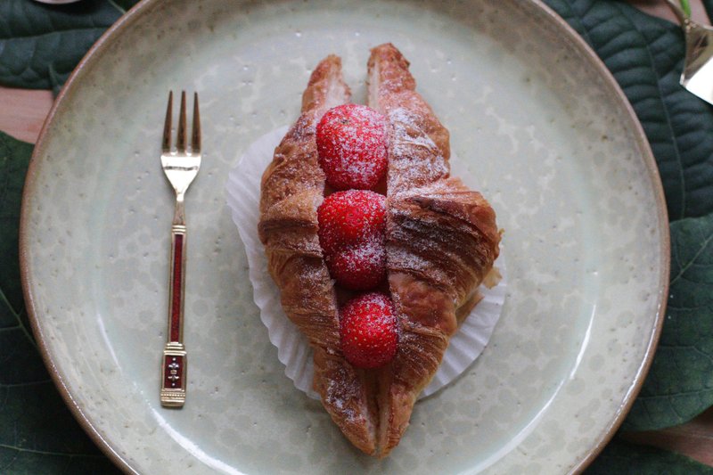 斑叶绿大深盘 - 盘子/餐盘/盘架 - 陶 绿色