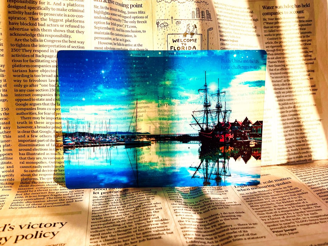 [Glue-wrapped transparent Mingshin piece/Made in Japan/Japan Showa style] Time / time - 卡片/明信片 - 塑料 多色