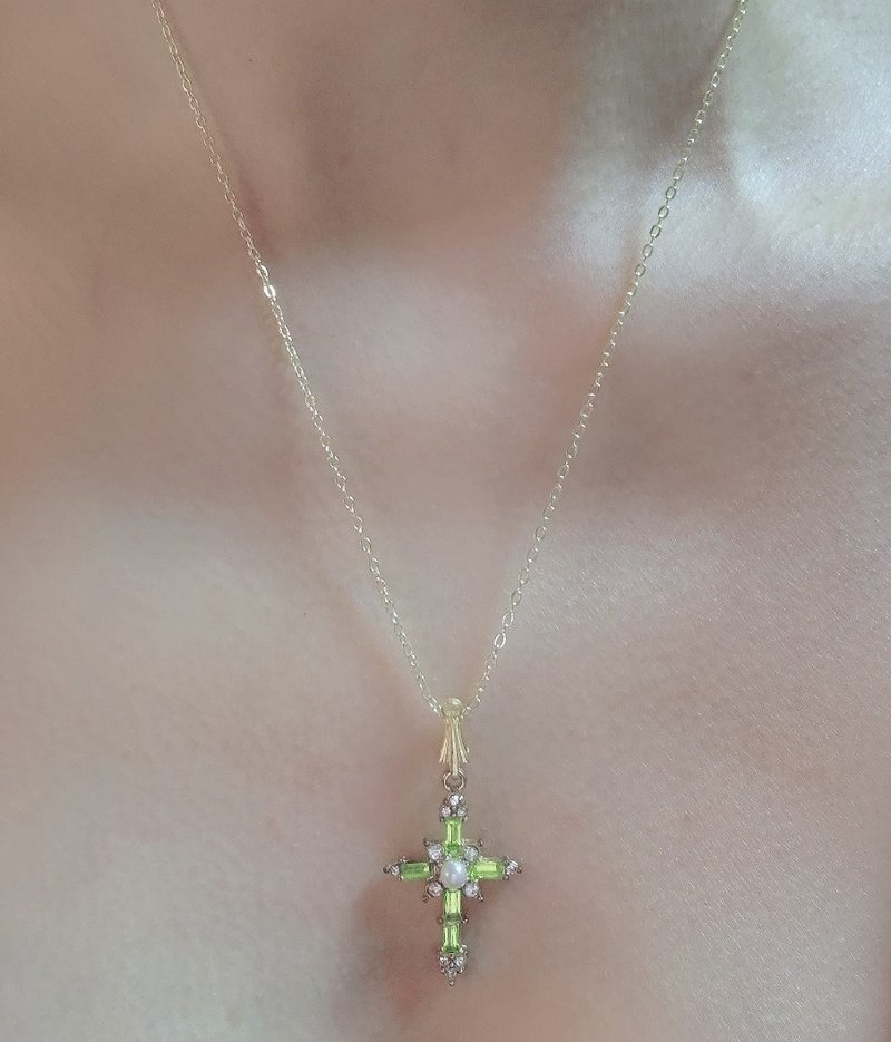 圣诞礼物-锆石铜电金项链/项链-交换礼物 - 项链 - 铜/黄铜 金色