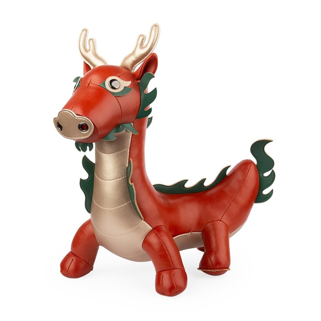 【门挡】龙 Dragon 皮革动物摆饰 | 生肖 入厝礼物 生日礼 送礼 - 摆饰 - 人造皮革 多色