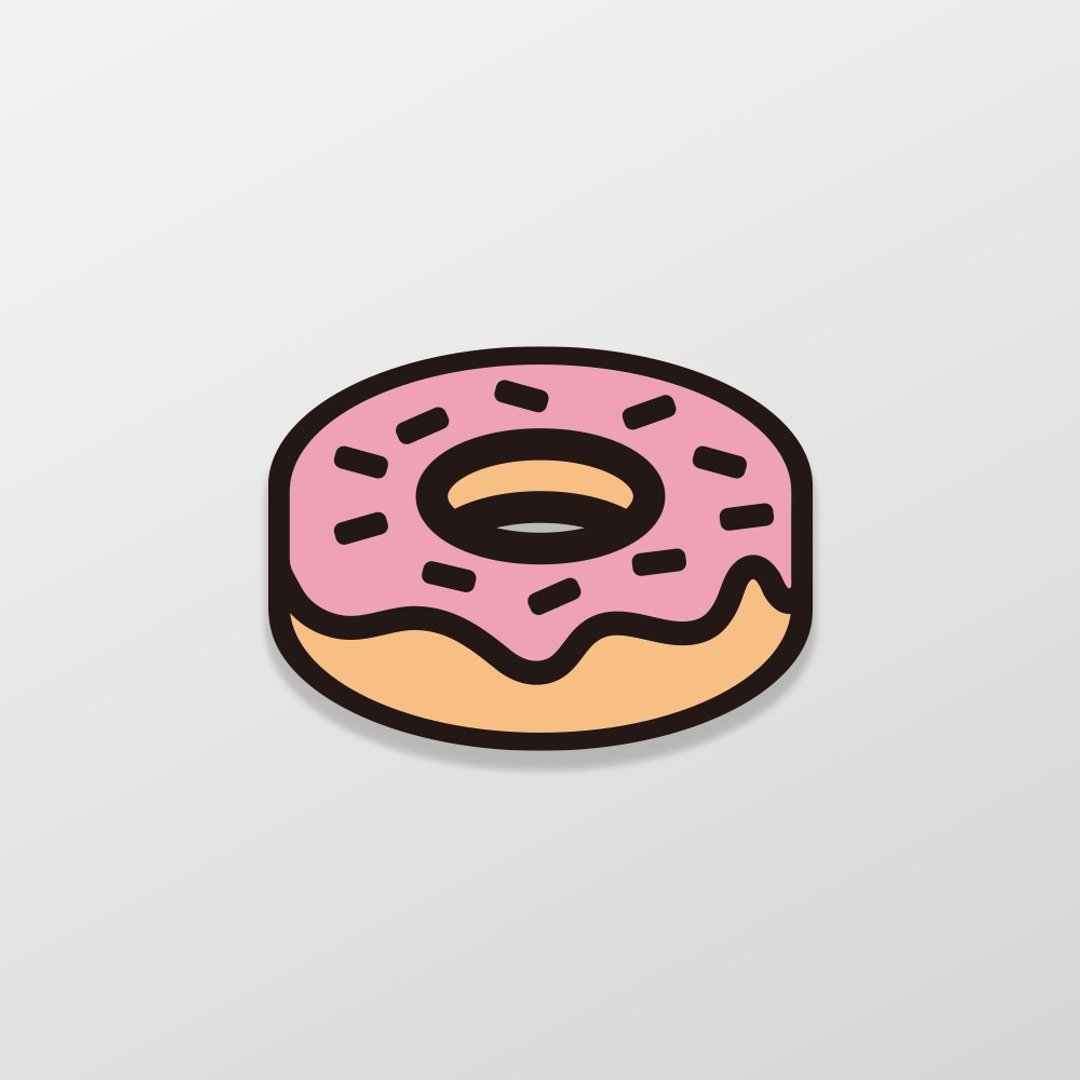 Donut/车贴、贴纸、软磁 SunBrother孙氏兄弟 - 贴纸 - 防水材质 