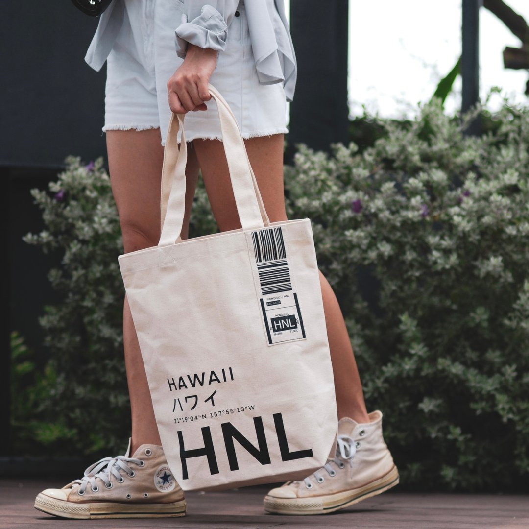 HNL HAWAII - Canvas Tote Bag - Airport Edition - 其他 - 其他材质 白色