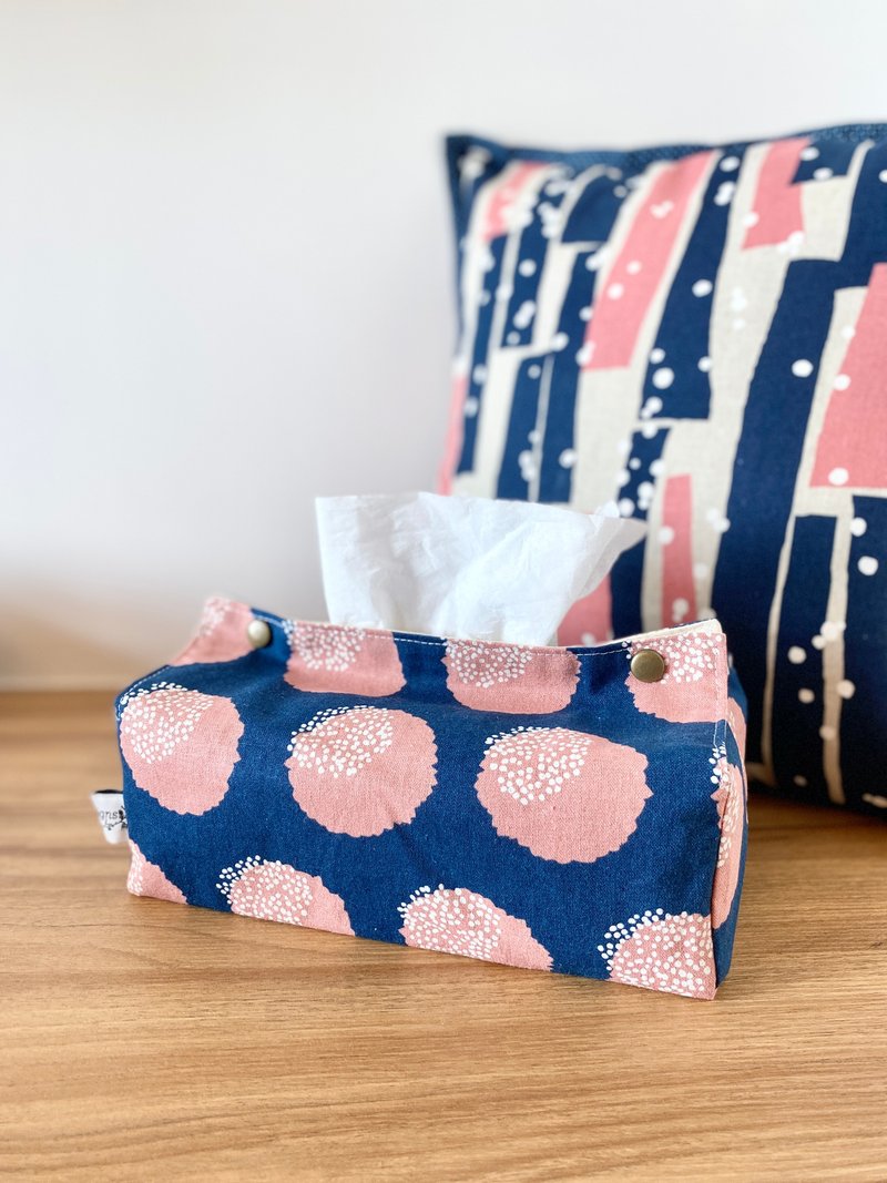 纸巾盒套 - 纸巾盒 - 棉．麻 粉红色