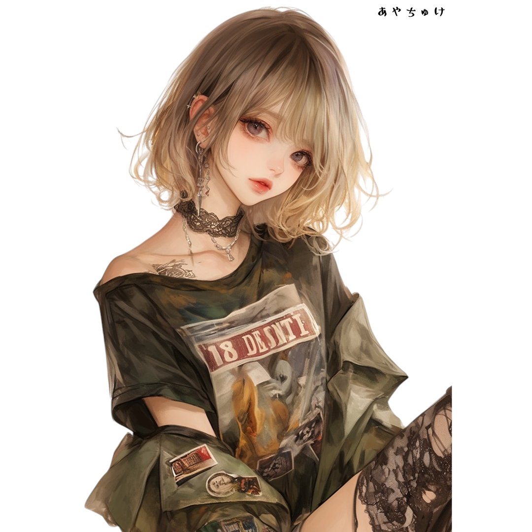 【10月新作5】07-094-0169 人物贴纸 轻庞克女孩 - 贴纸 - 纸 