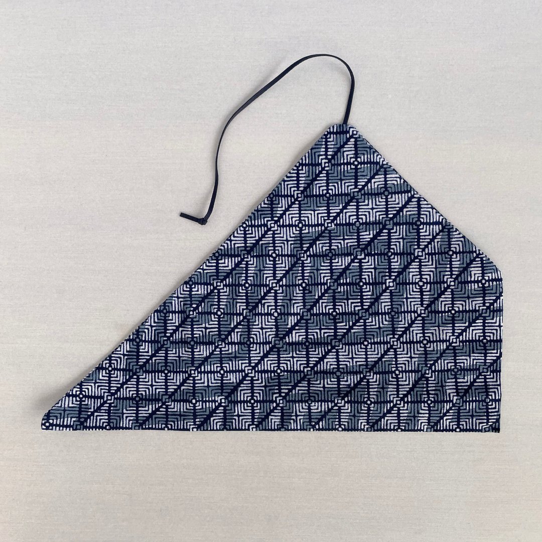 Unique | Cutlery Holder made of YUKATA fabric -Diamond patterns - 餐刀/叉/匙组合 - 棉 蓝色