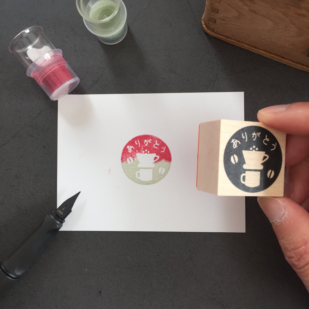 Coffee dripper / Thank you stamp / Let's convey your feelings - 印章/印台 - 其他材质 白色