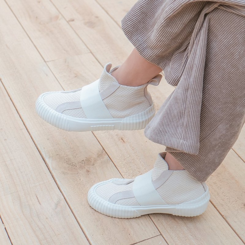 【SYNDEE】by SUMI_翅子之心_CLS004_茶白 - 女款休闲鞋 - 其他材质 白色