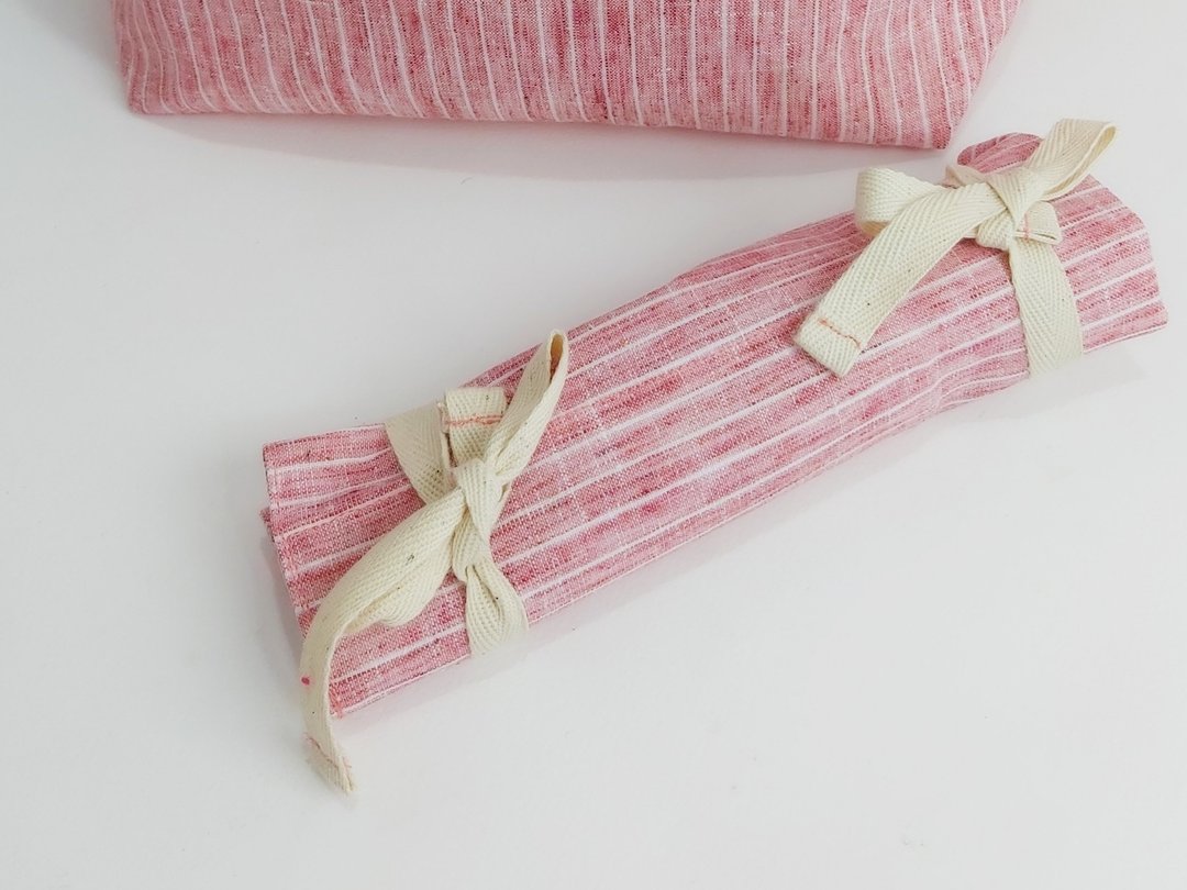 Rolled Utensils cases for carrying personal utensils suit for eco-friendly - 其他 - 棉 红色