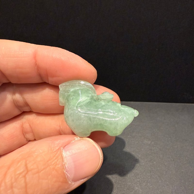 瀚玉珠宝 天然冰种翡翠 冰绿唐马小摆件 生日礼 宝宝礼物 送礼首 - 其他 - 玉石 
