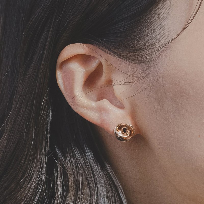 Roses 玫瑰耳饰 三色 - 耳环/耳夹 - 纯银 粉红色