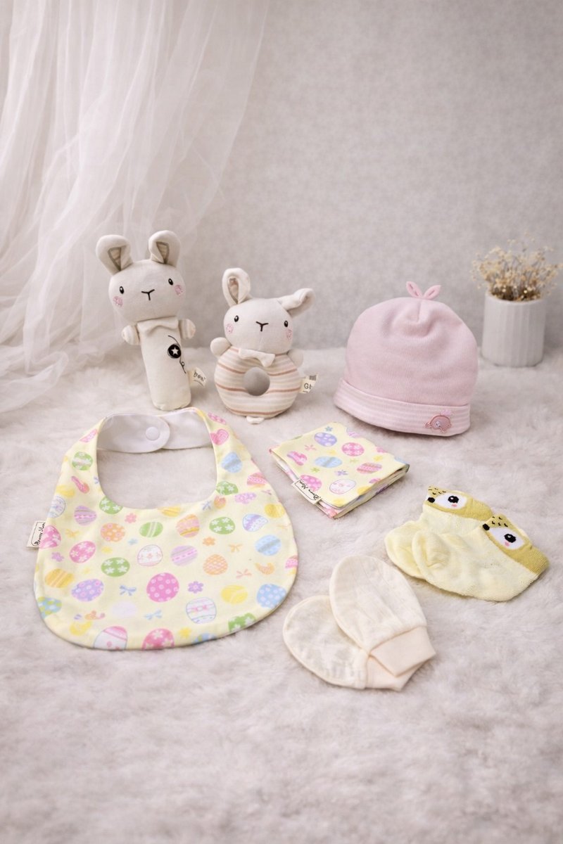 限量手作满月礼盒 韩日纯棉口水巾・人气宝宝礼物首选 - 围嘴/口水巾 - 棉．麻 多色