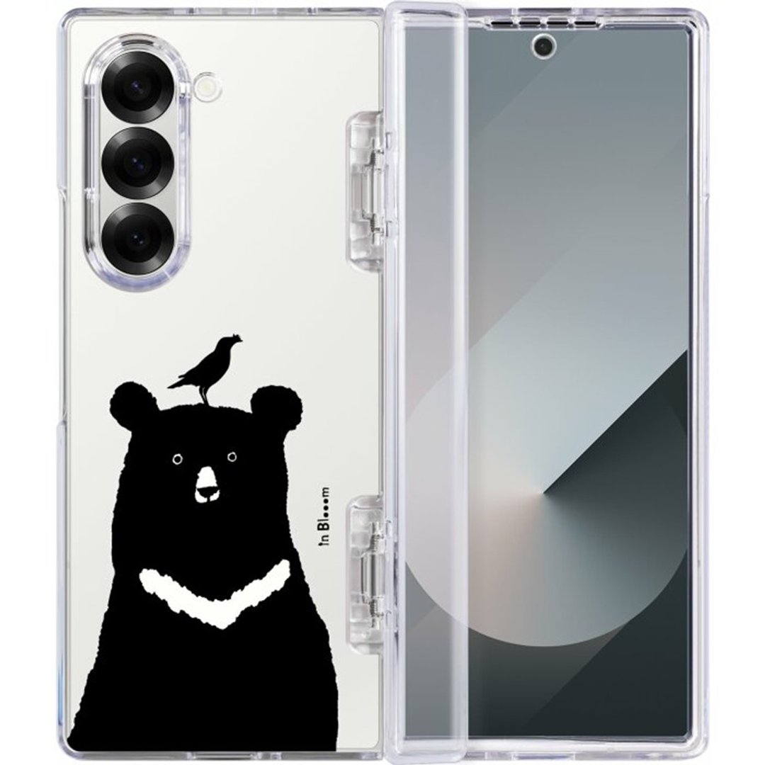 【预购】三星手机壳/Galaxy Z Fold6/动物园/台湾黑熊与八哥 - 手机壳/手机套 - 其他材质 透明