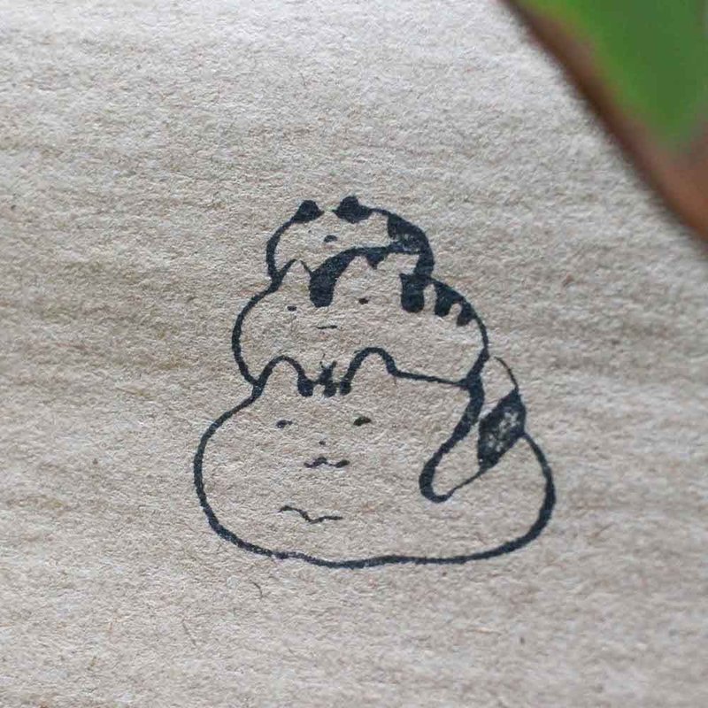 (Jayeon店木印章系列) 猫三重奏 - 印章/印台 - 木头 